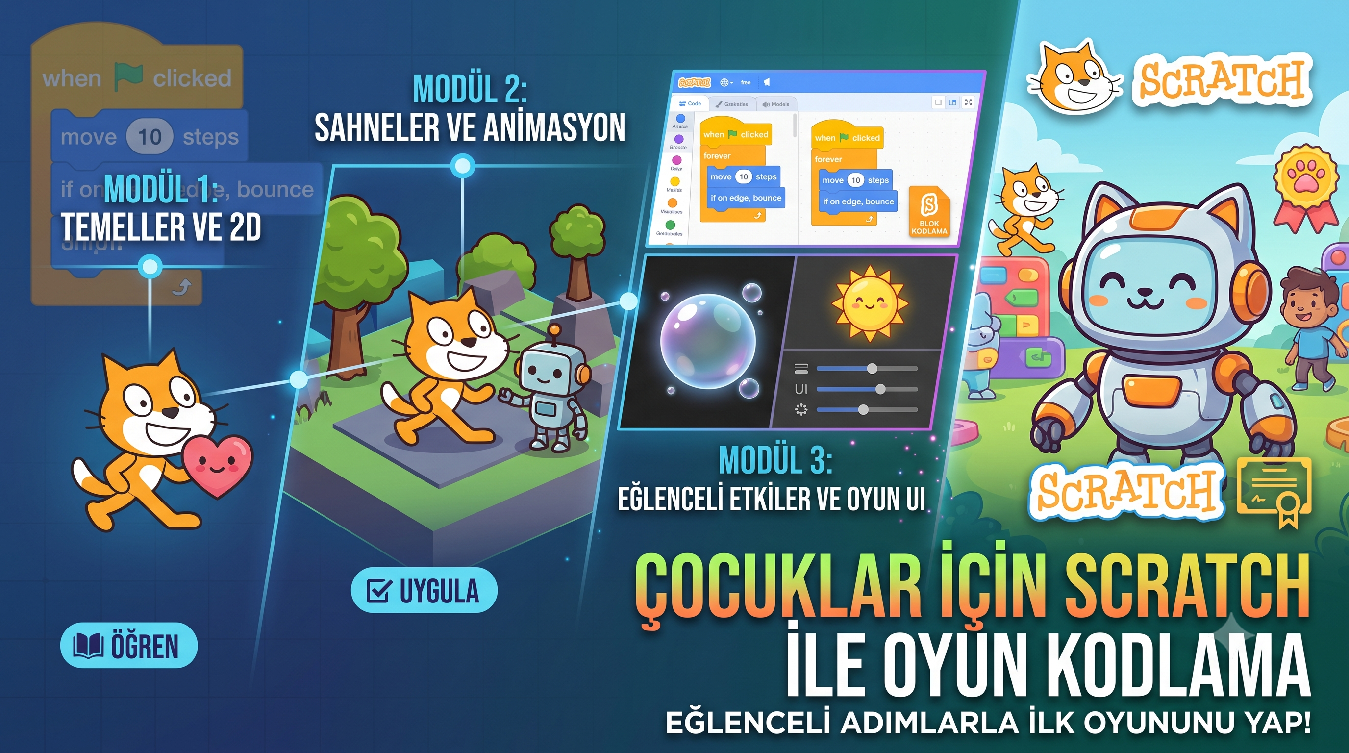 Çocuklar için Scratch ile Oyun Kodlama
